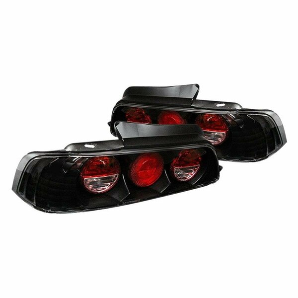 Whole-In-One Black Euro Style Tail Lights for 1997-2001 Honda Prelude - Black WH3864666